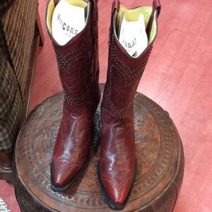 Red cowboy boots